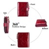 Noble and elegant women's leather wallet, sequins, detachable ID card