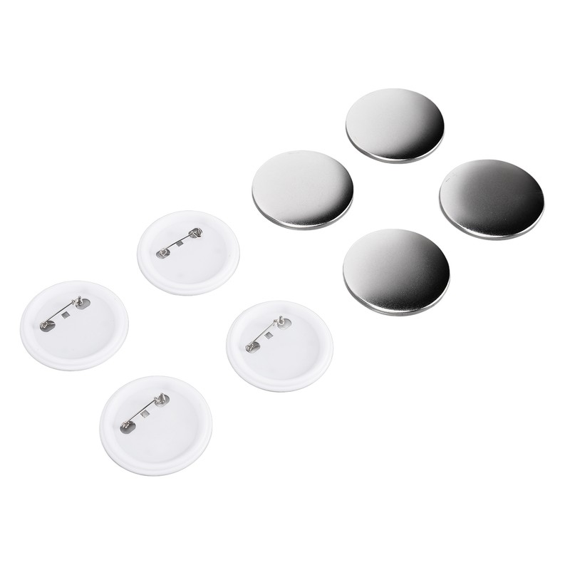 100Pcs Badge Back Cover Tinplate Plastic Base Avoid Rust Firm