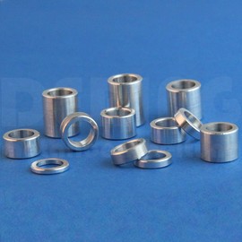 10pcs spacer Sleeves 15x10,5x... mm M10 ALUMINIUM