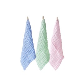 CAXUSD Premium Quality Cotton Baby Towel Set 3pcs Absorbent Face Wash Saliva Wiper