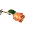 Golded Rose Flower 24K Bright Orange with Base Gift for