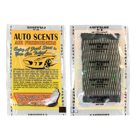 Individually Wrapped - Professional Car Air Freshener Pads - Remove Smells & Add Ambience (15 Per Pack) (Sapphire Ice)