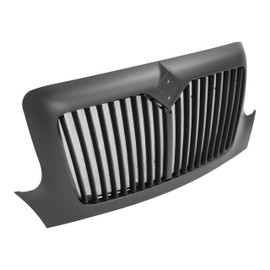 JMTAAT Grille Compatible with 2002-2015 International Durastar 4100 4200 4300 4400 Base Front Bumper Grill w/Bug Screen Painted Matte Black Steel+Plastic
