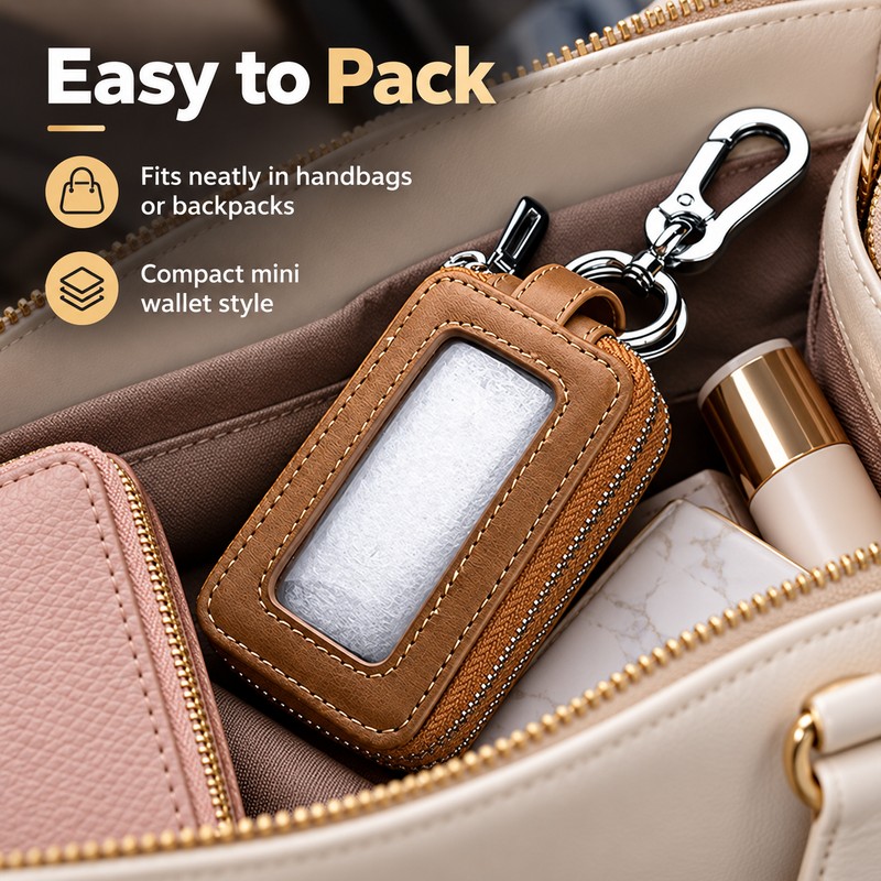 Genuine Leather Key Holder for Car & House Keys –