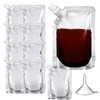 Frunsse Plastic Flasks - Reusable Drink Pouches for Adults Alcohol