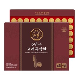 Hurum (3.7g*60 pills) (Choose 1 1/2 box) Gift set 1 box of 6-year-old Korean red ginseng pills / 휴럼 (3.7g*60환) (1/2박스 택1) 선물세트 6년근 고려홍삼환 1박스