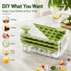 Ice Cube Trays with Storage Bin, 84 Cubes Ice Maker