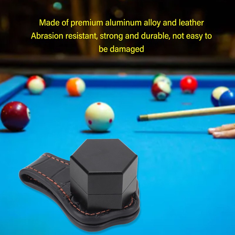 Billiard Chalk Holder Aluminum Alloy Magnetic Hexagonal Portable Pool Cue