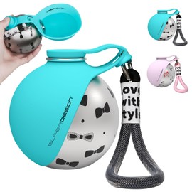 Botella de agua portátil 2 en 1 para perros pequeños, a prueba de fugas y compacta, botella de agua de viaje para perros, botella de acero inoxidable y tazón de silicona, ideal para caminar