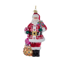 7-Inch Bellisimo Santa with Candy Glass Ornament