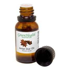 Anise Star Essential Oil - 1/2 fl oz (15 ml) Glass Bottle w/Euro Dropper - 100% Pure Essential Oil - GreenHealth