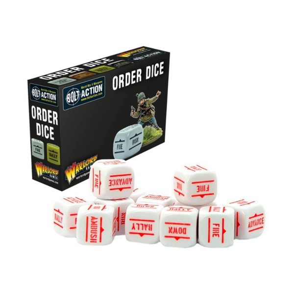 Bolt Action Warlord Games Orders Dice Pack - White WLG 402616012