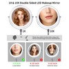 MILONT 9" Lighted Makeup Mirror,1X/10X Magnifying Vanity Mirror with Height