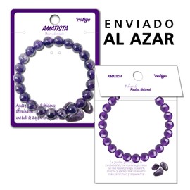 cotigo Natural Stone Bracelet - Elastic Thread Bracelet with Natural Stone Beads - Various Semi-Precious Stones for Women Men Yoga Gift, Standard, Gemstone, Assorted stones