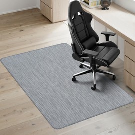 Kuyal Office Chair Mat for Hardwood Floor, 36" x 48" Heavy Duty Desk Chair Mat for Office & Home, Anti Slip, Non-Curve Computer Chair Protector Mat, Light Gray