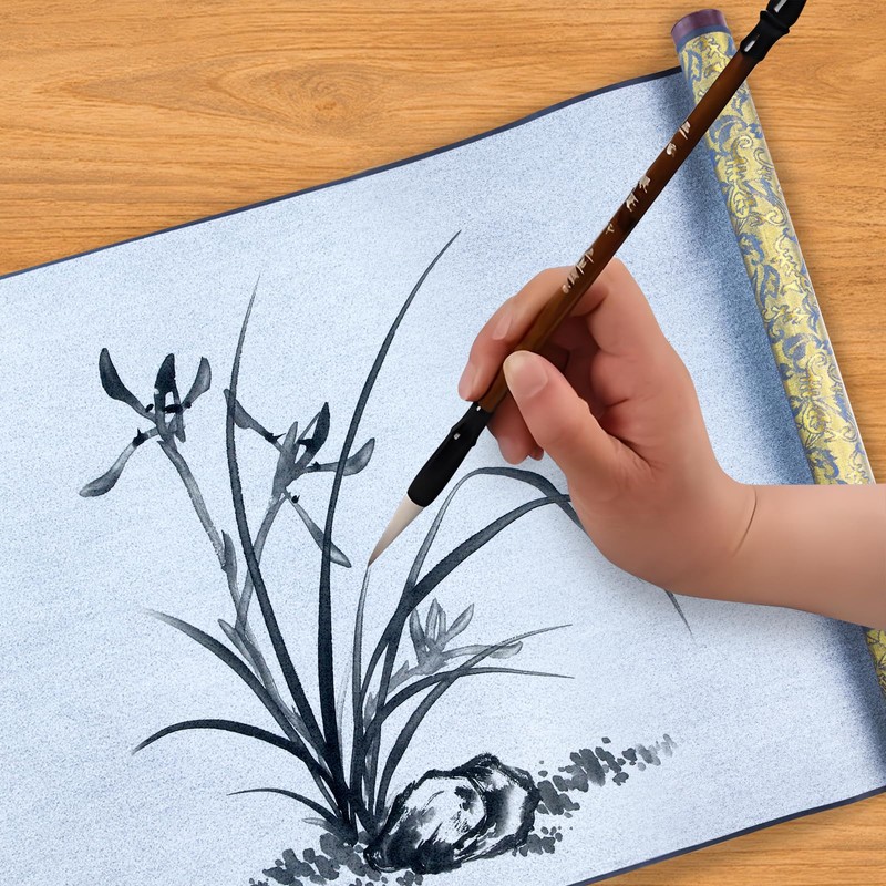 Flylin Calligraphy Cloth,Reusable Chinese Calligraphy Practicing Tool,Magic Water Painting Paper,Water