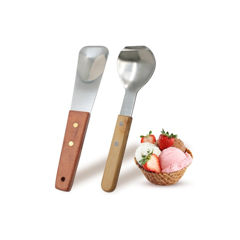 Juego de 2 palas para helado, acero inoxidable con mango