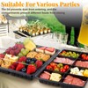 Shellwei 5 Pack Extra Large Divided Catering Trays with Lids