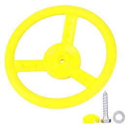 Steering Wheel, Rotatable Swingset Steering Wheel, for Playground Swing Set (Yellow)