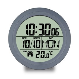No Punching Suction Cup Clock Home Clock Waterproof Bathroom Washroom Clock Kitchen Clock LCD Digital Display Clock Temperature Detector