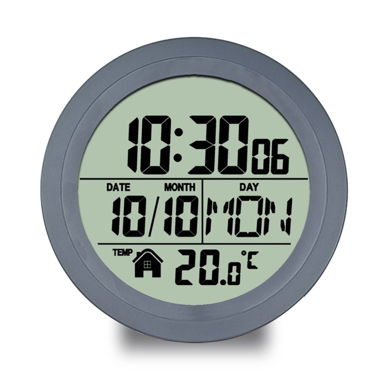 No Punching Suction Cup Clock Home Clock Waterproof Bathroom Washroom