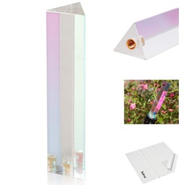 Selens Triangle Prism 30x30x130mm with 1/4 Screw Optical Glass Prism Triangles Photography Tools Surface Coating for Photography, Dispersion Refraction, Photo Prism, Glass Prism, Rainbow Shadow