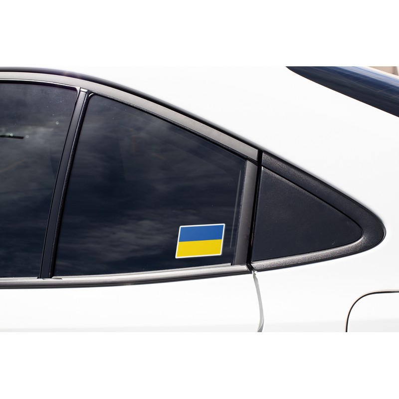 DRD&M UKRAINE PLAIN PREMIUM QUALITY FLAG UKRAINIAN 3X5 INCH LAMINATED