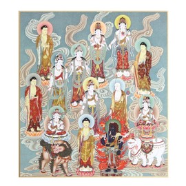 Shikishi Buddhist Painting Color Paper 10.7 x 9.5 inches (27.2 x 24.2 cm)