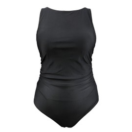 Hilor Black Underwire Bathing Suits for Women Flattering High Neck One Piece Swimsuit Tummy Control Swimwear 10