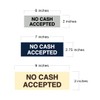 Basic No Cash Accepted Sign (Black) - Medium