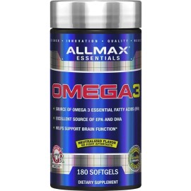 Omega 3 Allmax Aceite De Pescado Ultra Puro Omega-3 180 Caps Sabor Sin sabor