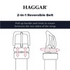 Haggar Men's Reversible Belt Dress and Casual, White/Black, Small, white/black