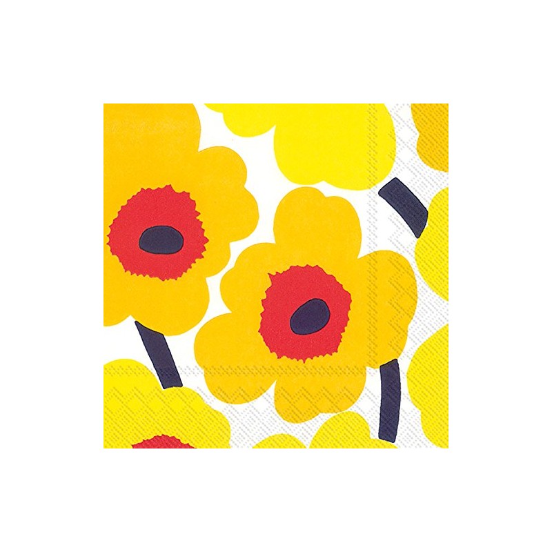 Boston International C552671 Ihr Marimekko Floral Beverage Paper Napkins, 5"