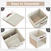 Bagnizer Storage Cubes with Clear Window Linen Fabric Collapsible Storage