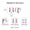 SHUSUKUE Baseball Earrings for Women Sterling Silver Baseball Stud Earrings