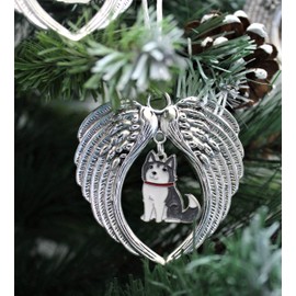 Loss of Dog Husky Memorial Sympathy Gift Christmas Ornament