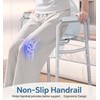 HOMLAND 3-in-1 Bedside Commode with Sturdy Dual-Crossbar Support Construction, Stable