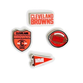 Cleveland Browns Football Shoe Charms Decorative Sport Shoe Charm for Crocs and Sports Merchandise Soccer Fans Party Favor Gifts for Men Women Adults Children 4pc Set