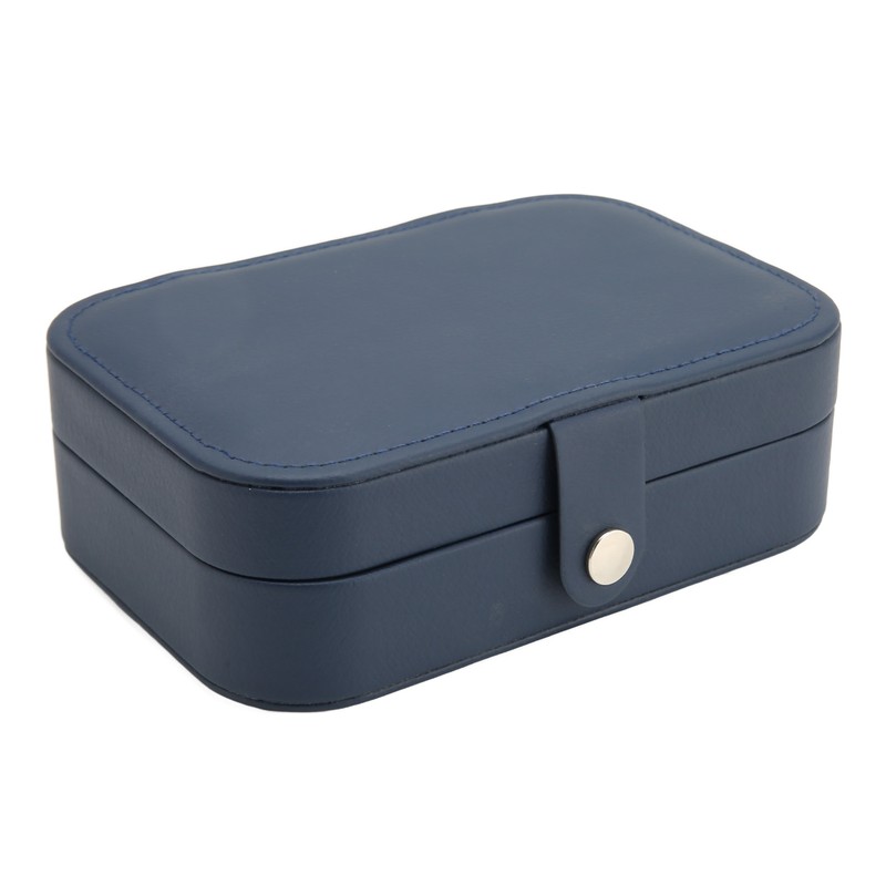 Portable Jewelry Box PU Leather Large Capacity 2 Layers Travel