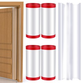 TrelaCo 12 Pcs Finger Pinch Door Guard Plastic Door Protector 47.2 x 7 Inch Door Cover Door Jam Shield Door Hinge Cover for Kids Baby Proofing Child Safety 90 and 180 Degree Door Frames Gates