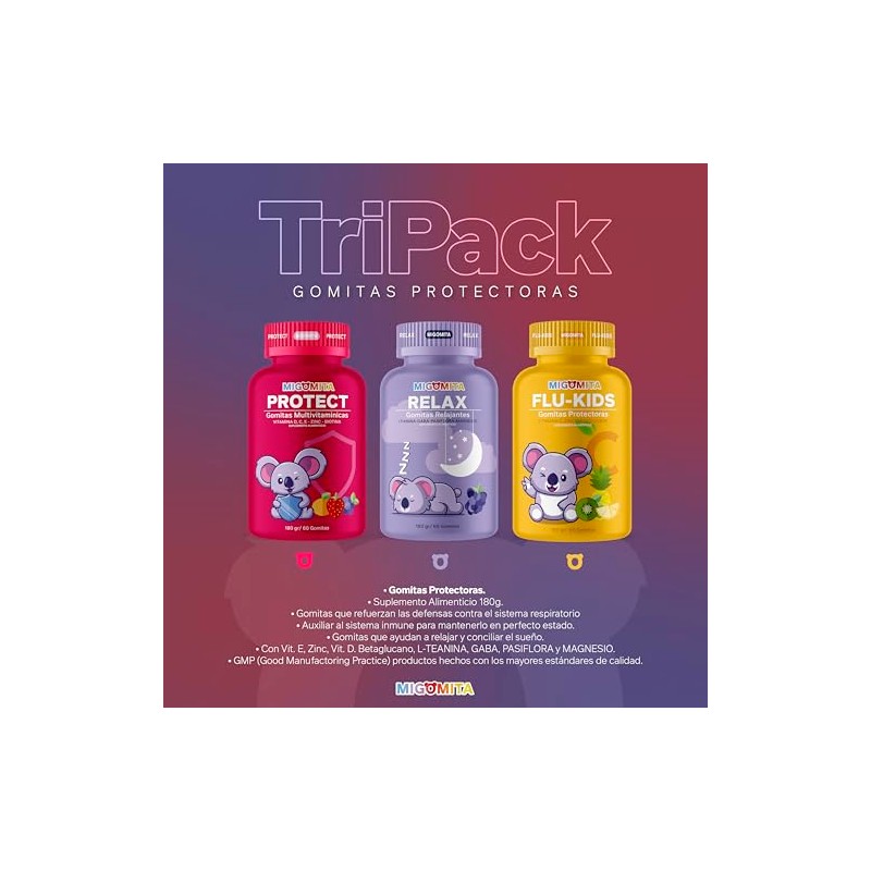 Migomita Relax + Protect + Flukids | Pack 3 Día