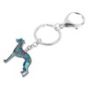 DOWAY Cute Whippet Dog Keychain Keyring Charm Whippets Gifts for