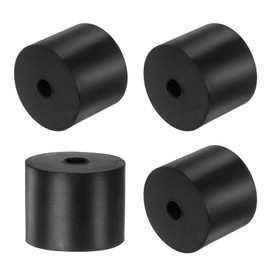 sourcing map 4pcs Rubber Spacers 50mm OD x 10mm ID x 40mm Height Round Anti Vibration Spacer Rubber Bushing Grommets Thick Rubber Washers for Home Car Accessories
