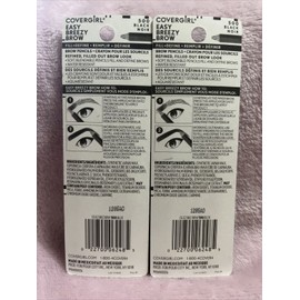 COVERGIRL Lot of 2 CoverGirl Easy Breezy Brow Fill & Define Pencil - 500 Black B1