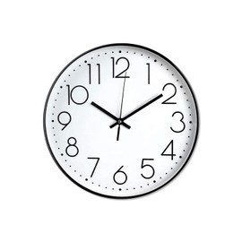 Wall Clock Silent & Non Ticking Modern Quartz Battery Operated Digital Quiet Sweep Office/Home/School/Kitchen Decor Clocks 9 Inch Frame