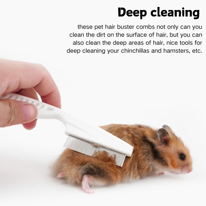 Stainless Steel Rounded Teeth Grooming Comb for Small Pets -