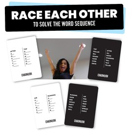 Viral Studios Chainlink - Guess The Sequence Party Game, Fast Paced Word Game for Adults & Kids, 450 Cards Fun Cards for Family Game Nights, Gatherings, & Parties Ages 15 +