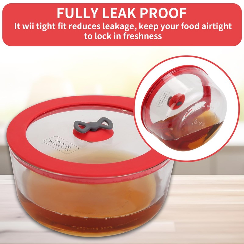 2 Pack Replacement Lids for Pyrex 7201-PC 4 Cup Glass