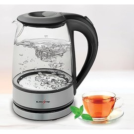 EUROSTAR EKG120BK 1.2L Glass Kettle, Black
