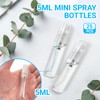 GAOMESIA 25x5ML Parfümzerstäuber Nachfüllbar, Mini Sprühflaschen Leer Transparent, Reise Zerstäuber